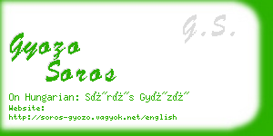 gyozo soros business card